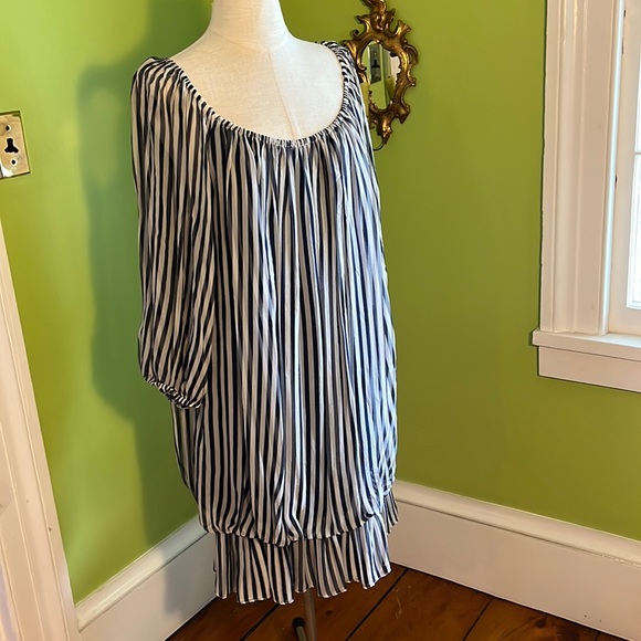 Guy Laroche Dresses & Skirts - vintage 80s Guy Laroche drop waist chiffon striped dress
